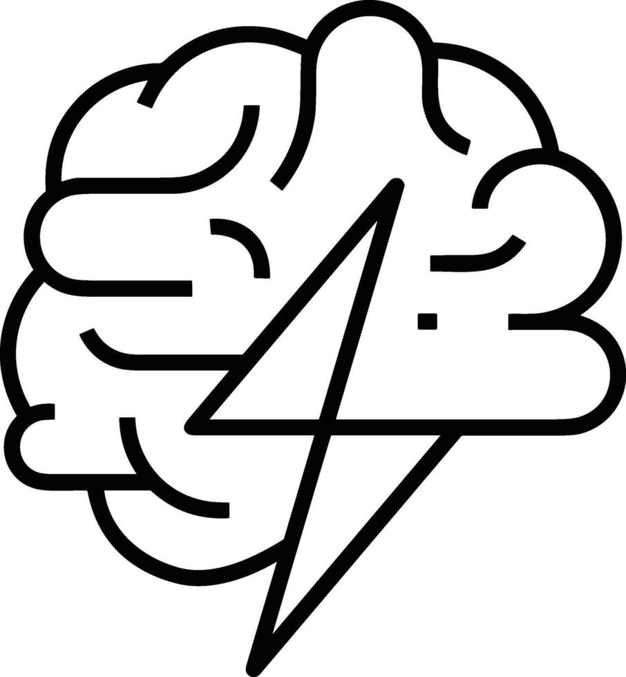 Brain idea symbol icon vector image. Illustration of the creative intelligence think design image. EPS 10
