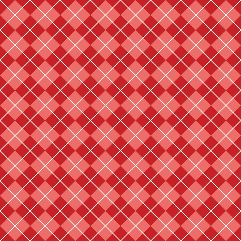Simple Red Seamless Argyle Pattern vector