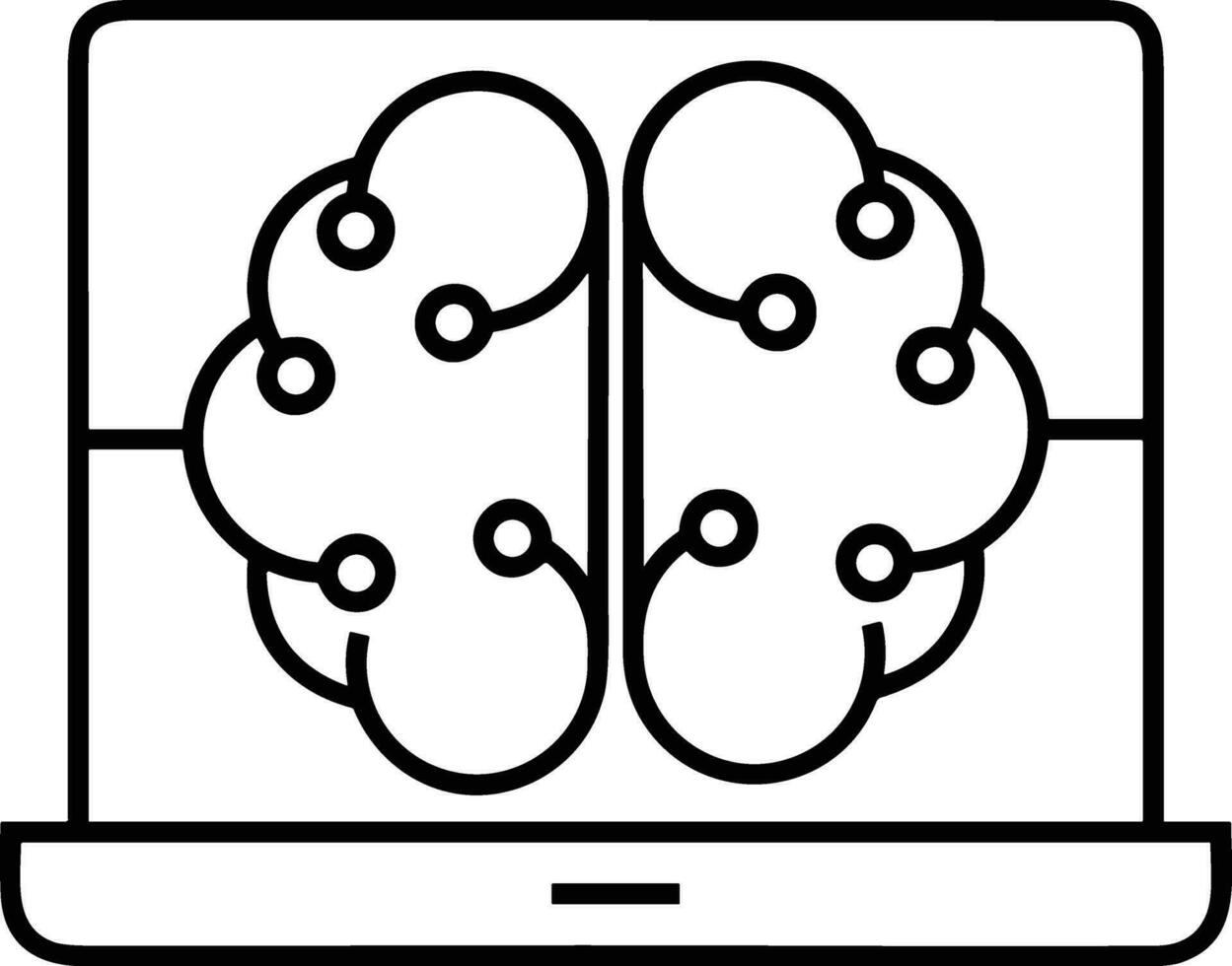 Brain idea symbol icon vector image. Illustration of the creative intelligence think design image. EPS 10