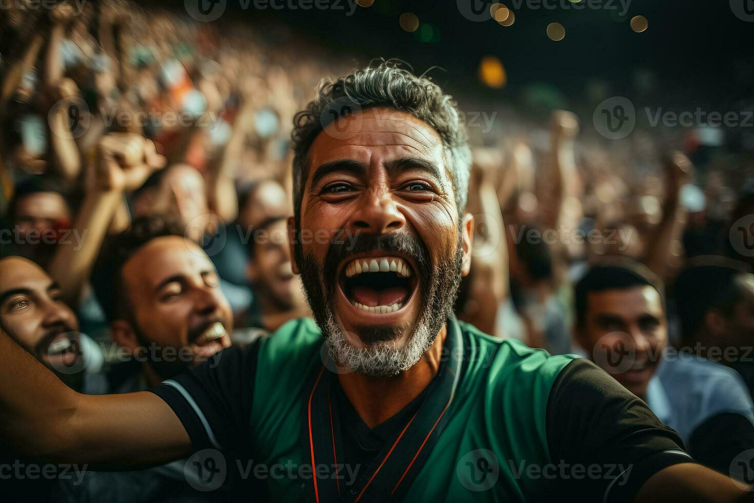 marroquí fútbol americano aficionados celebrando un victoria foto