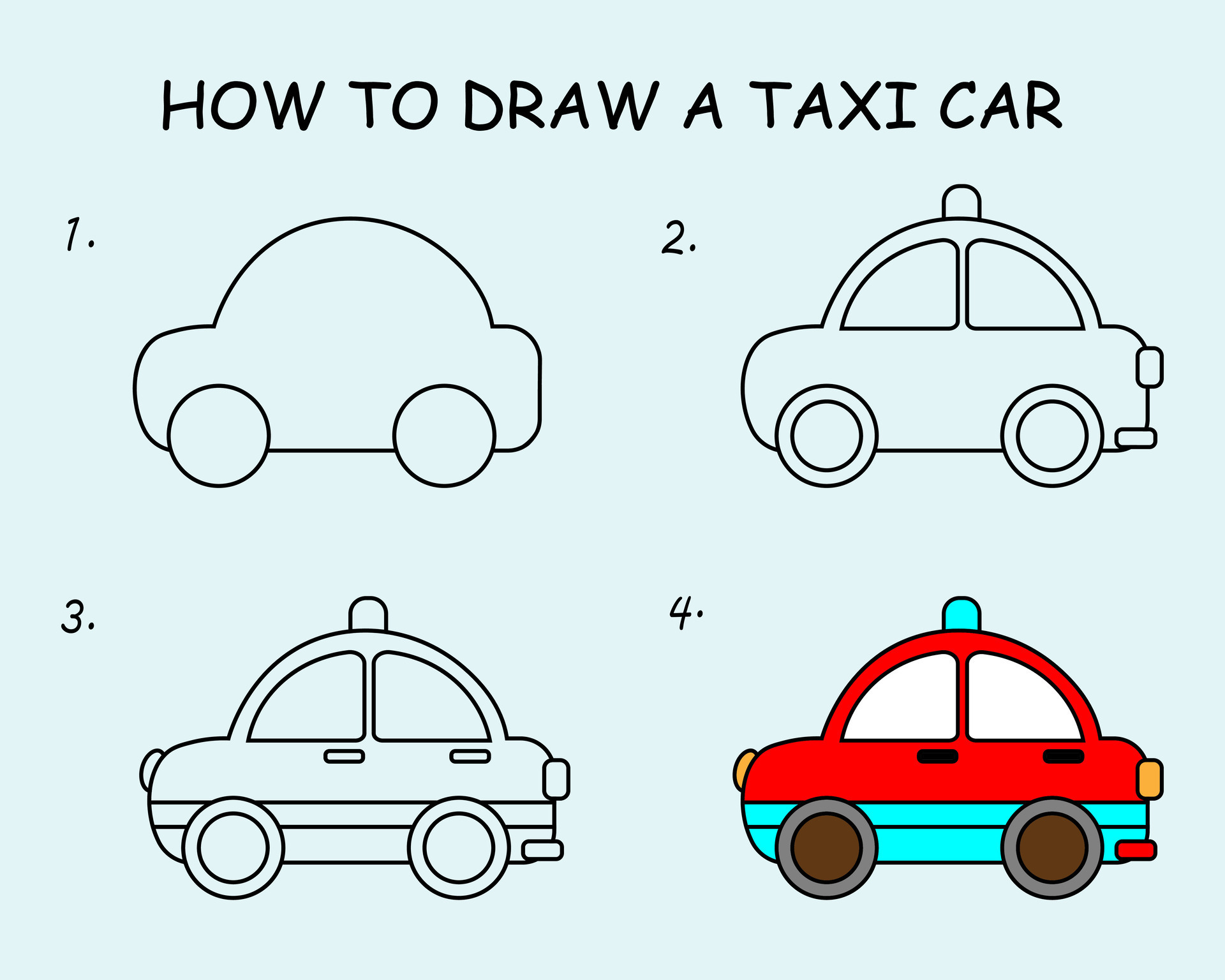 How to Draw a Cartoon Car  A Step-by-Step Tutorial for Kids