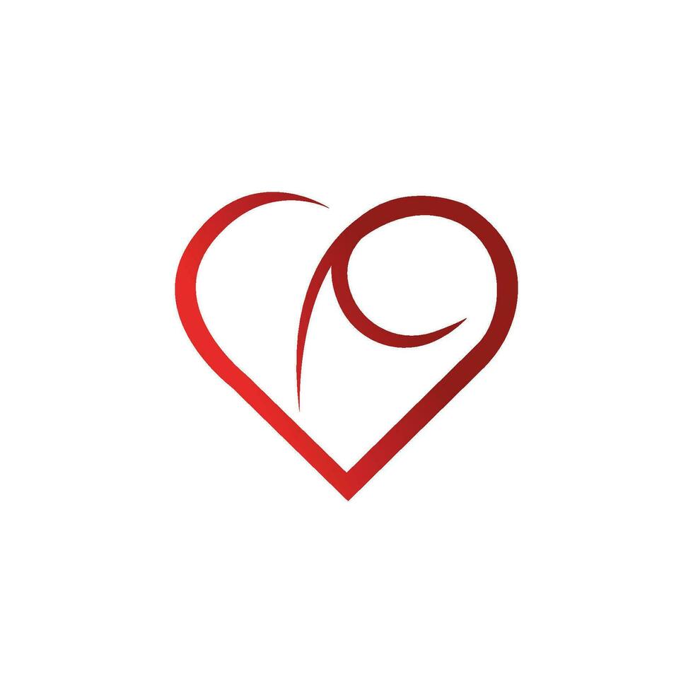 logotipo de corazón creativo y plantilla de vector de diseño de símbolo