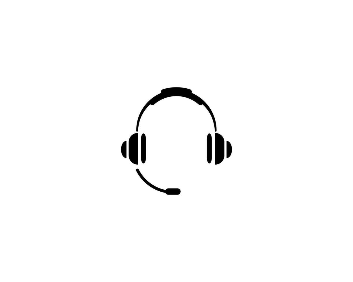 auriculares icono vector ilustración logo modelo para muchos objetivo. aislado en blanco antecedentes