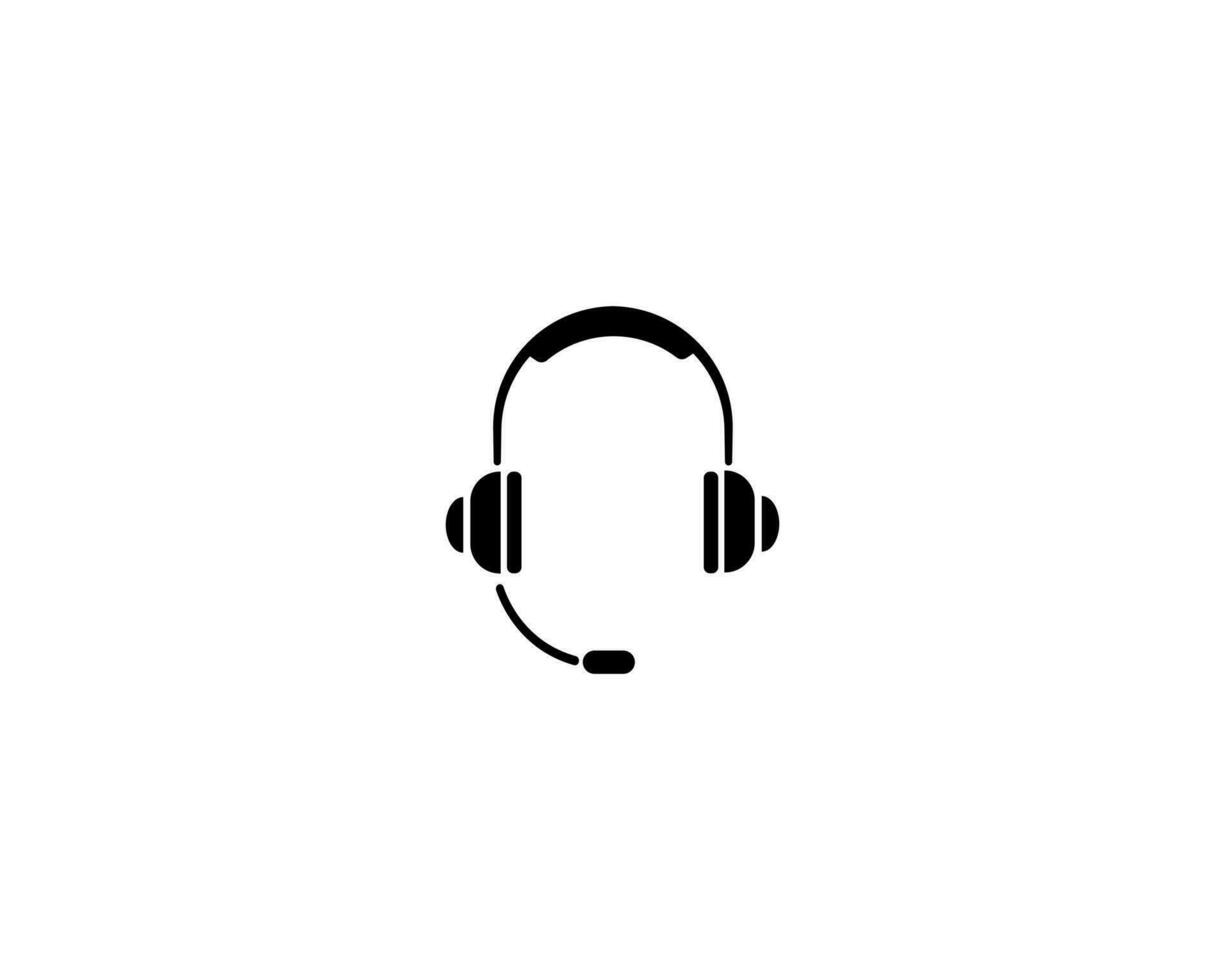 auriculares icono vector ilustración logo modelo para muchos objetivo. aislado en blanco antecedentes