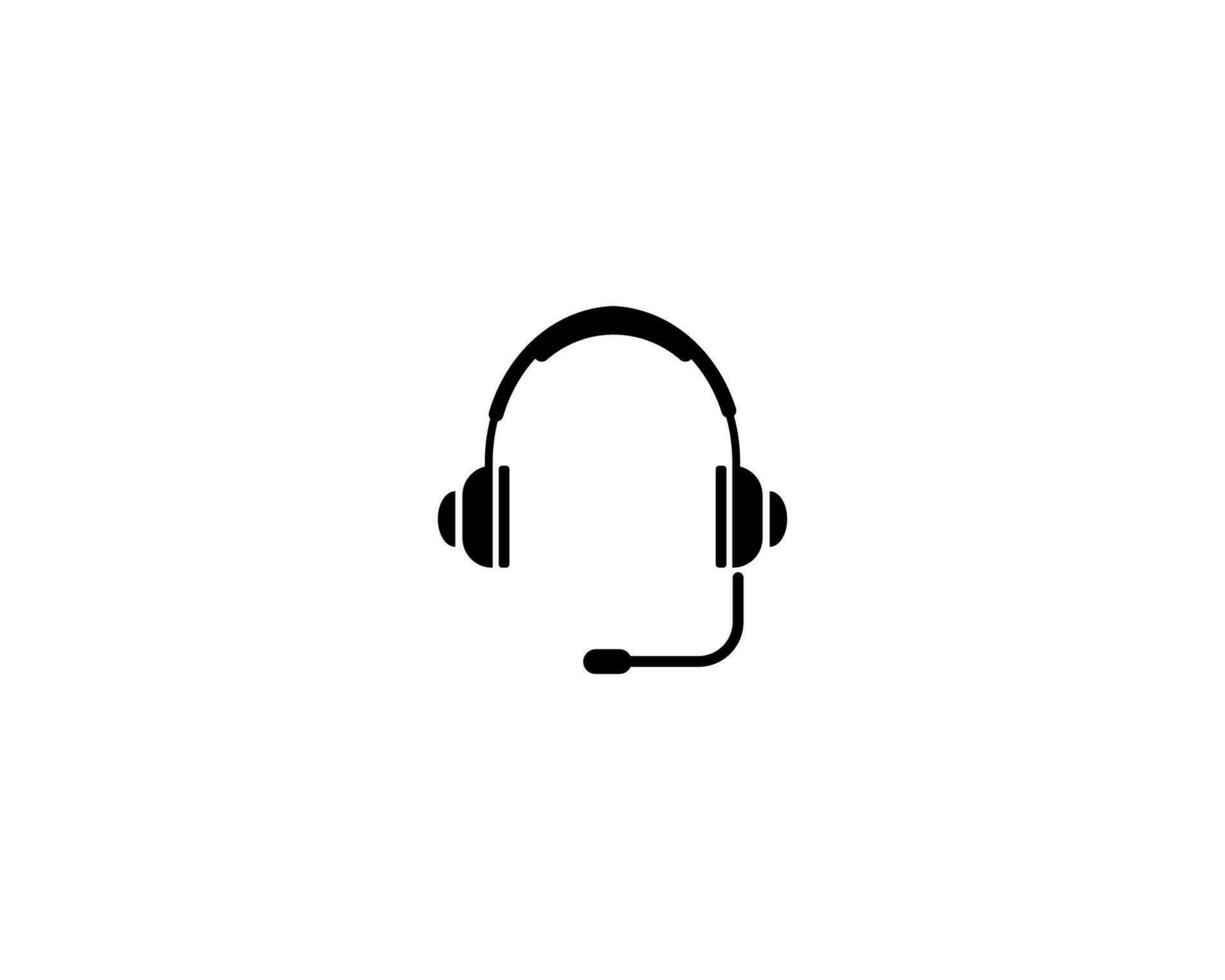 auriculares icono vector ilustración logo modelo para muchos objetivo. aislado en blanco antecedentes