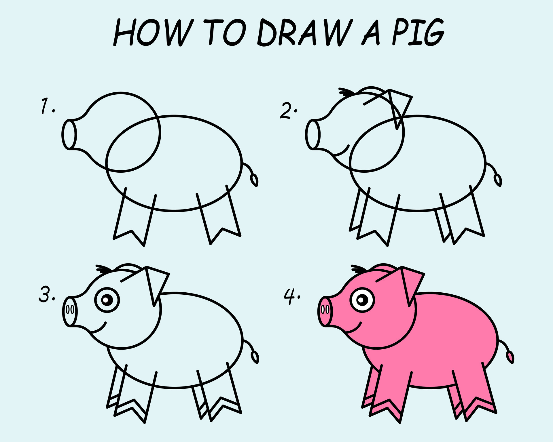 Piggy on sale drawing easy