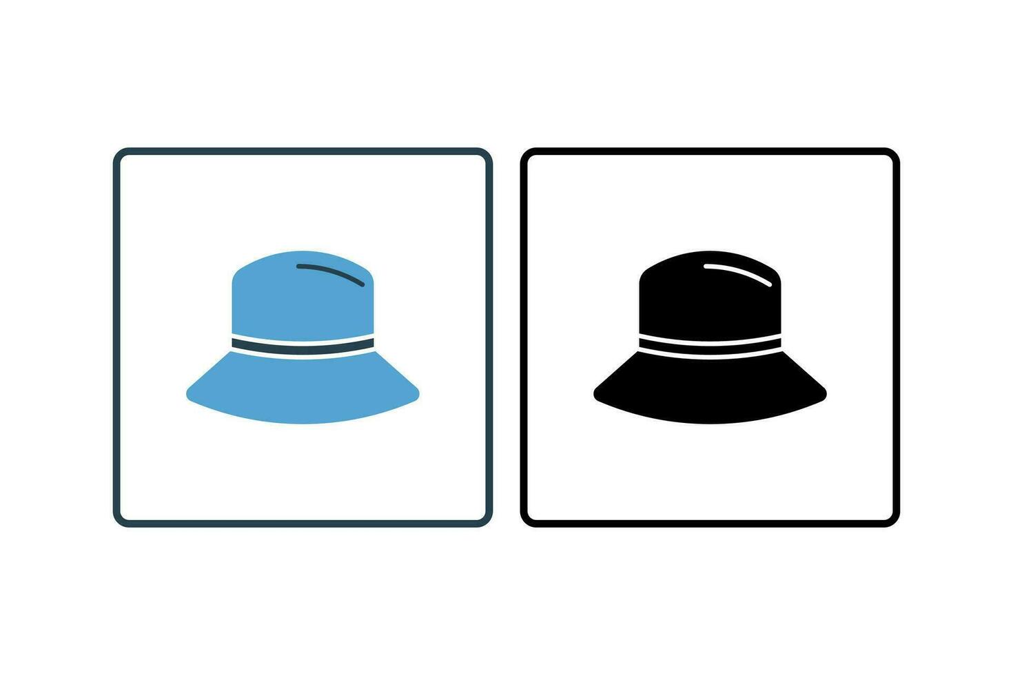 sombrero icono. icono relacionado a ropa. adecuado para web sitio diseño, aplicación, usuario interfaces sólido icono estilo. sencillo vector diseño editable