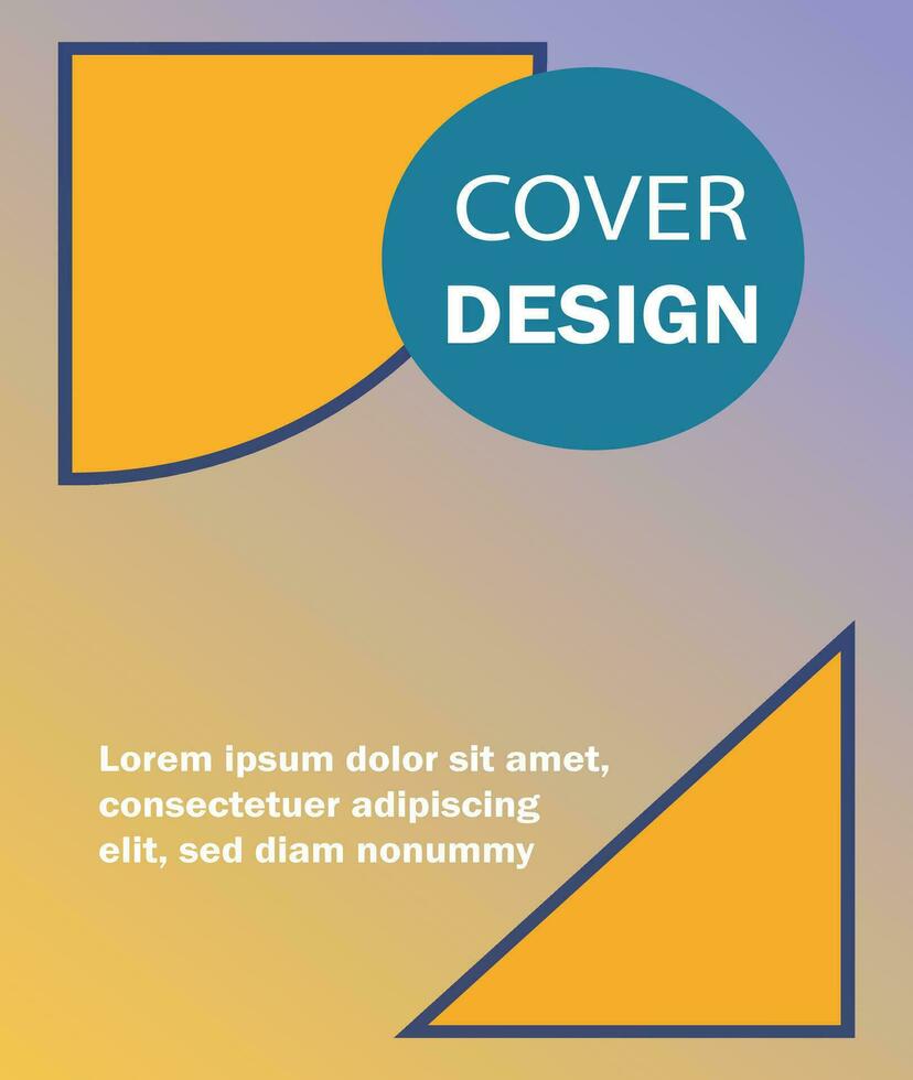 Abstract cover gradient geometric design vector