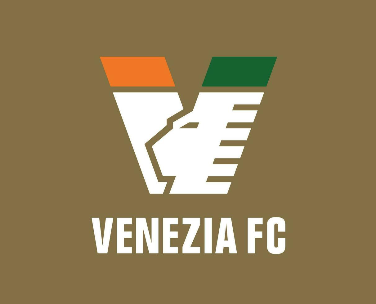 Venezia Club Logo Symbol Serie A Football Italy Abstract Design Vector Illustration With Brown Background