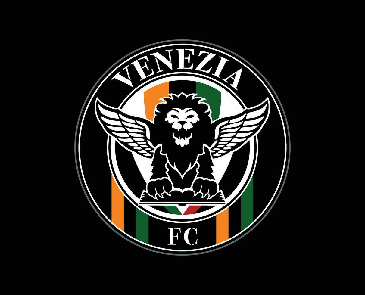 Venezia Logo Club Symbol Serie A Football Italy Abstract Design Vector Illustration With Black Background