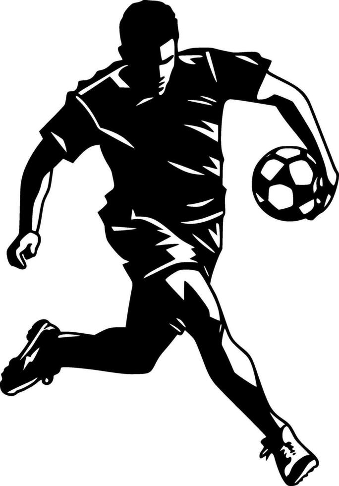 Football, Minimalist and Simple Silhouette - Vector illustration