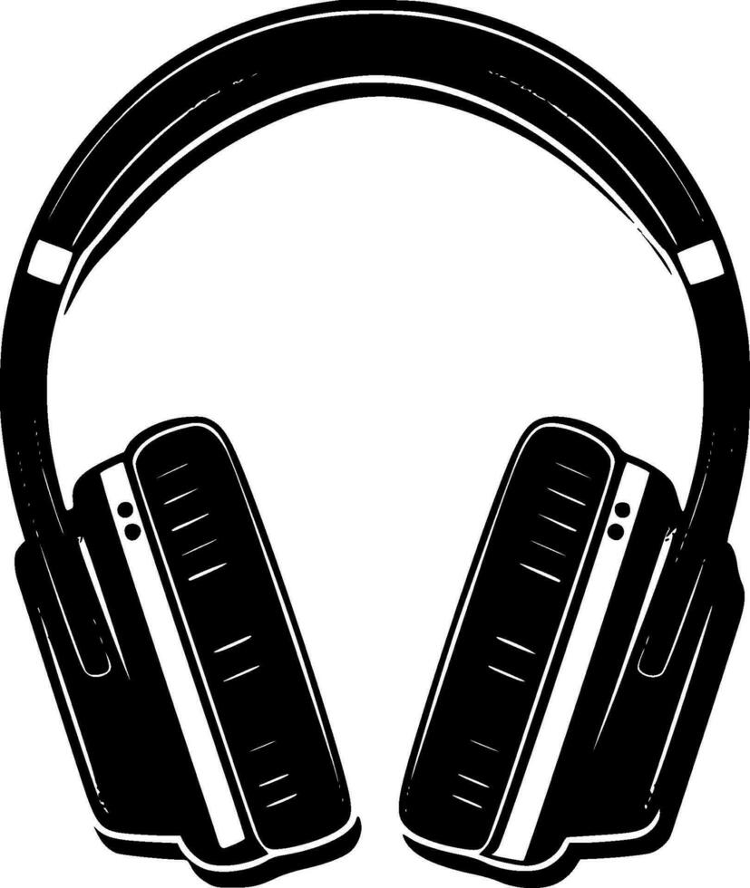 Headphones - Minimalist and Flat Logo - Vector illustration