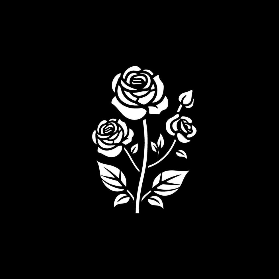 Roses - Minimalist and Flat Logo - Vector illustration