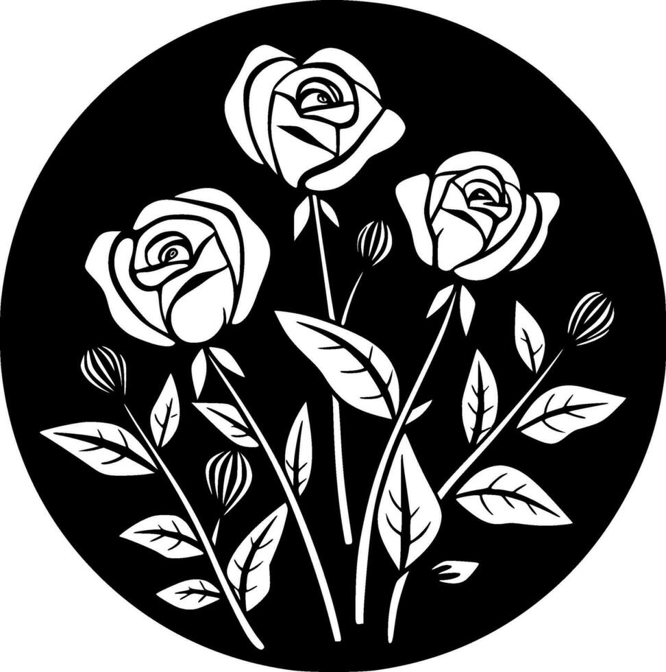 Roses - High Quality Vector Logo - Vector illustration ideal for T-shirt graphic