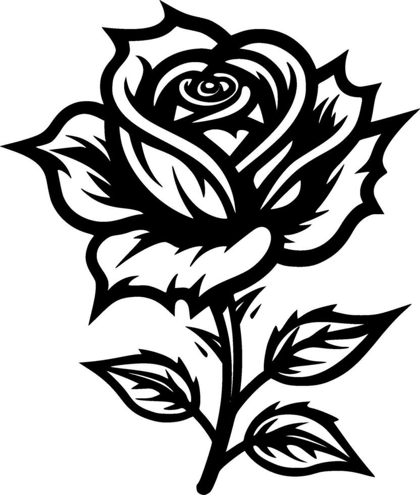 Rose - High Quality Vector Logo - Vector illustration ideal for T-shirt graphic