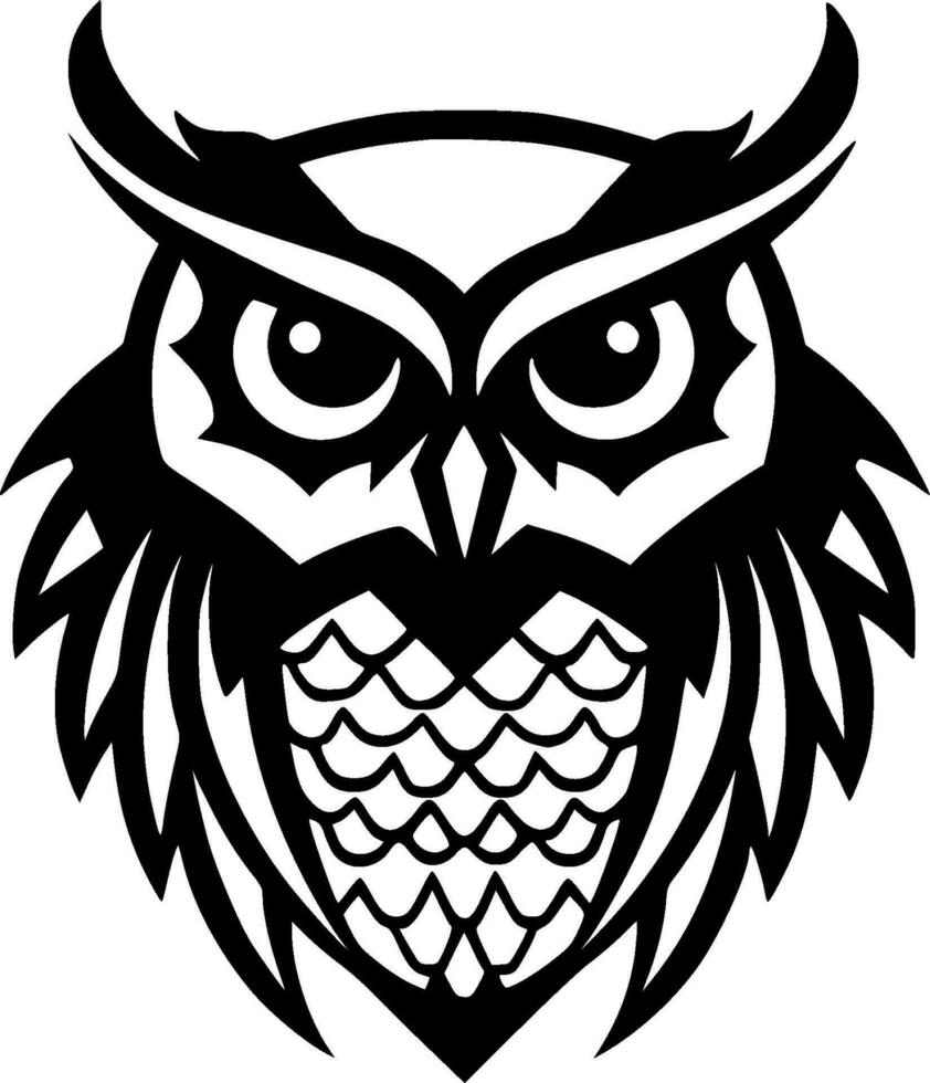 Owl - Minimalist and Flat Logo - Vector illustration