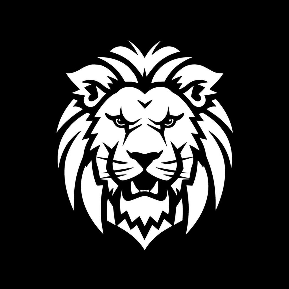 Lion, Minimalist and Simple Silhouette - Vector illustration