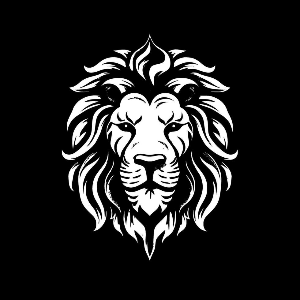 Lion, Minimalist and Simple Silhouette - Vector illustration