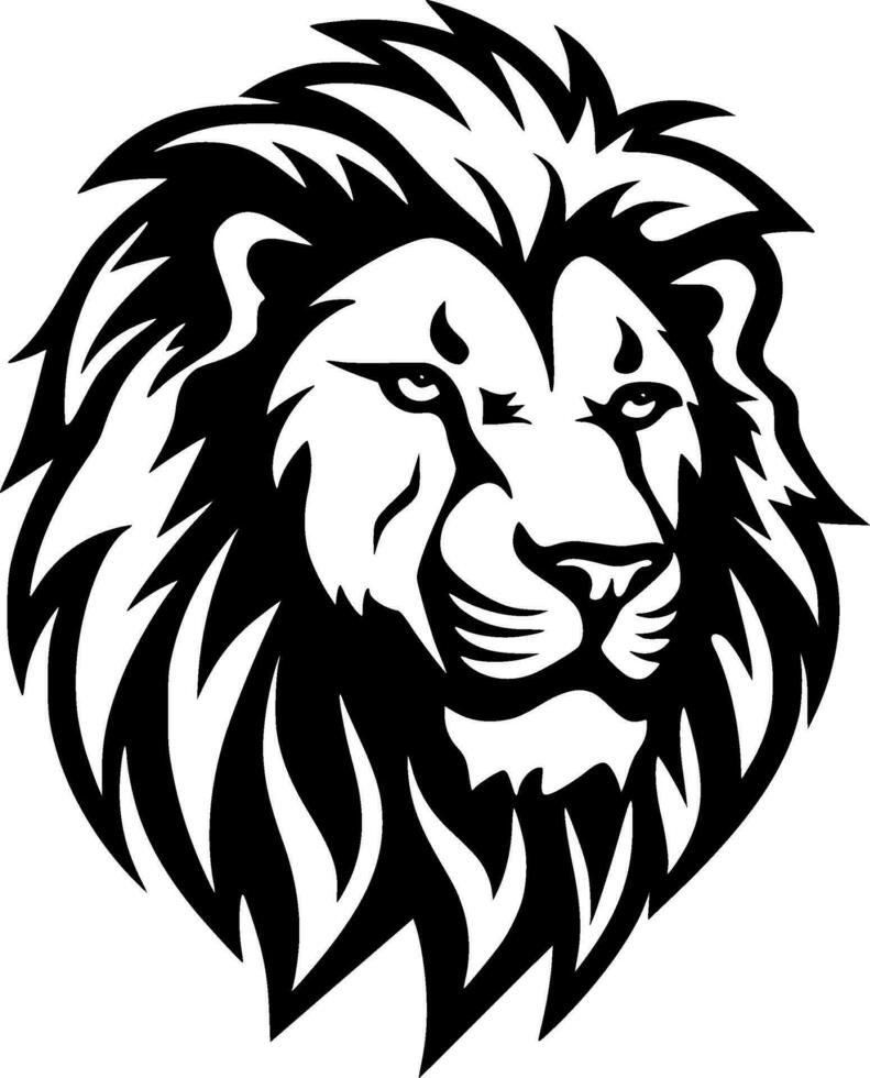 Lion, Minimalist and Simple Silhouette - Vector illustration