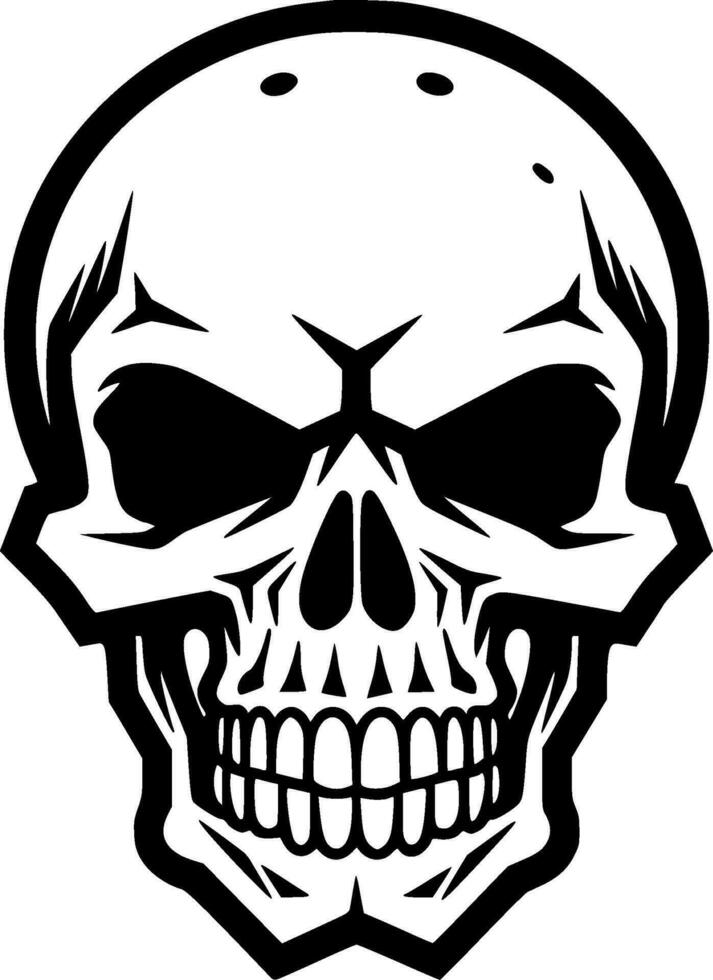 Skull - Black and White Isolated Icon - Vector illustration