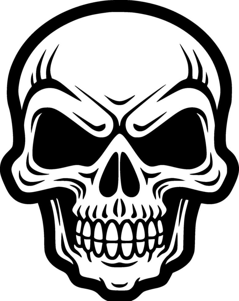 Skull, Minimalist and Simple Silhouette - Vector illustration