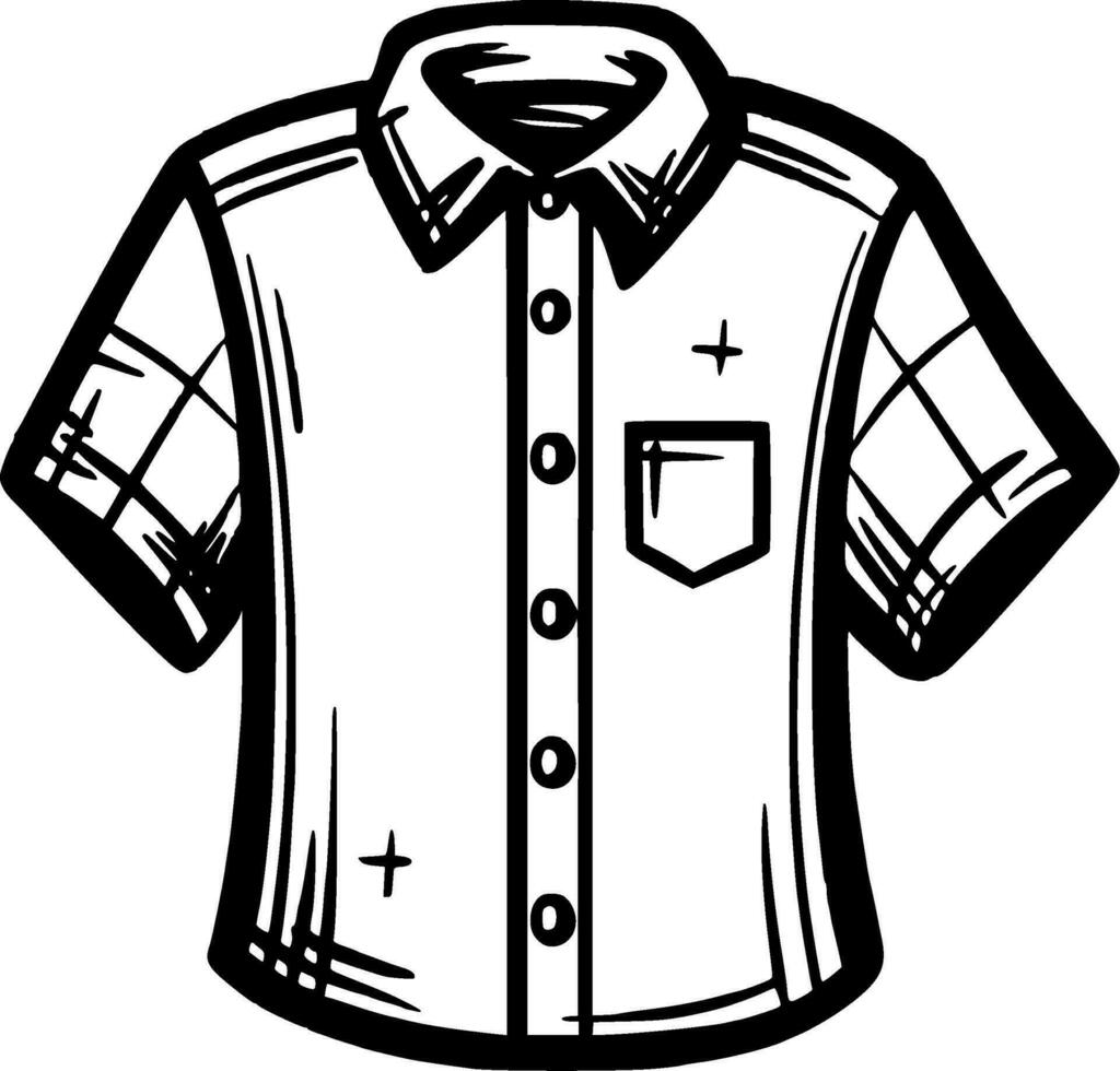 camisa - minimalista y plano logo - vector ilustración