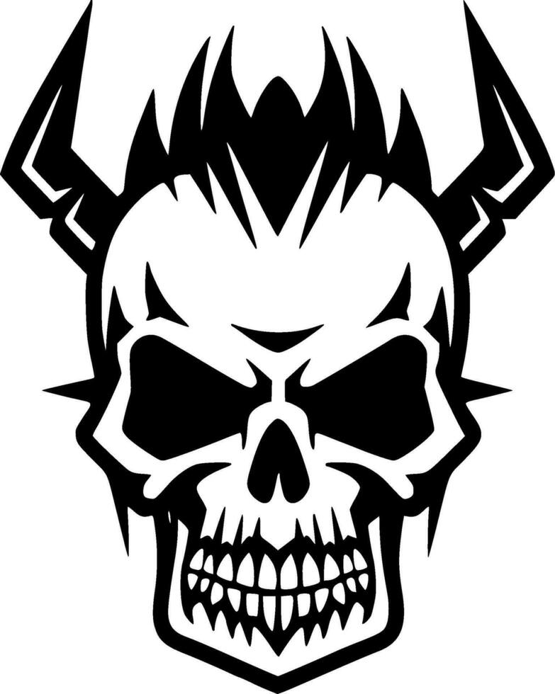 Skull, Minimalist and Simple Silhouette - Vector illustration