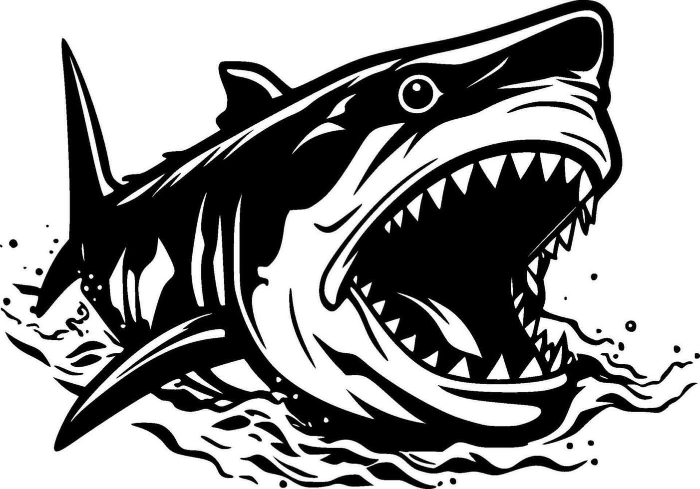 Shark - High Quality Vector Logo - Vector illustration ideal for T-shirt graphic