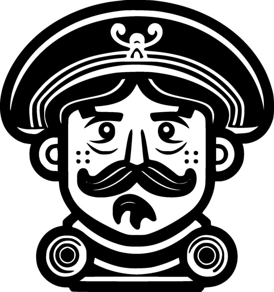 mexicano - negro y blanco aislado icono - vector ilustración