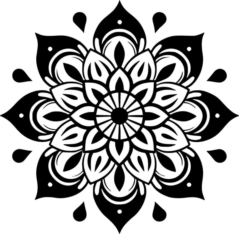 mandala - minimalista y plano logo - vector ilustración