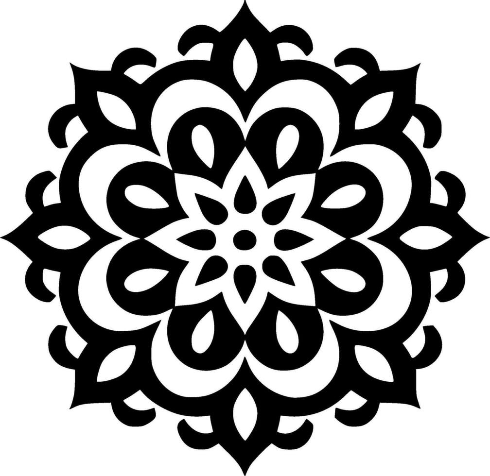 Mandala - Minimalist and Flat Logo - Vector illustration
