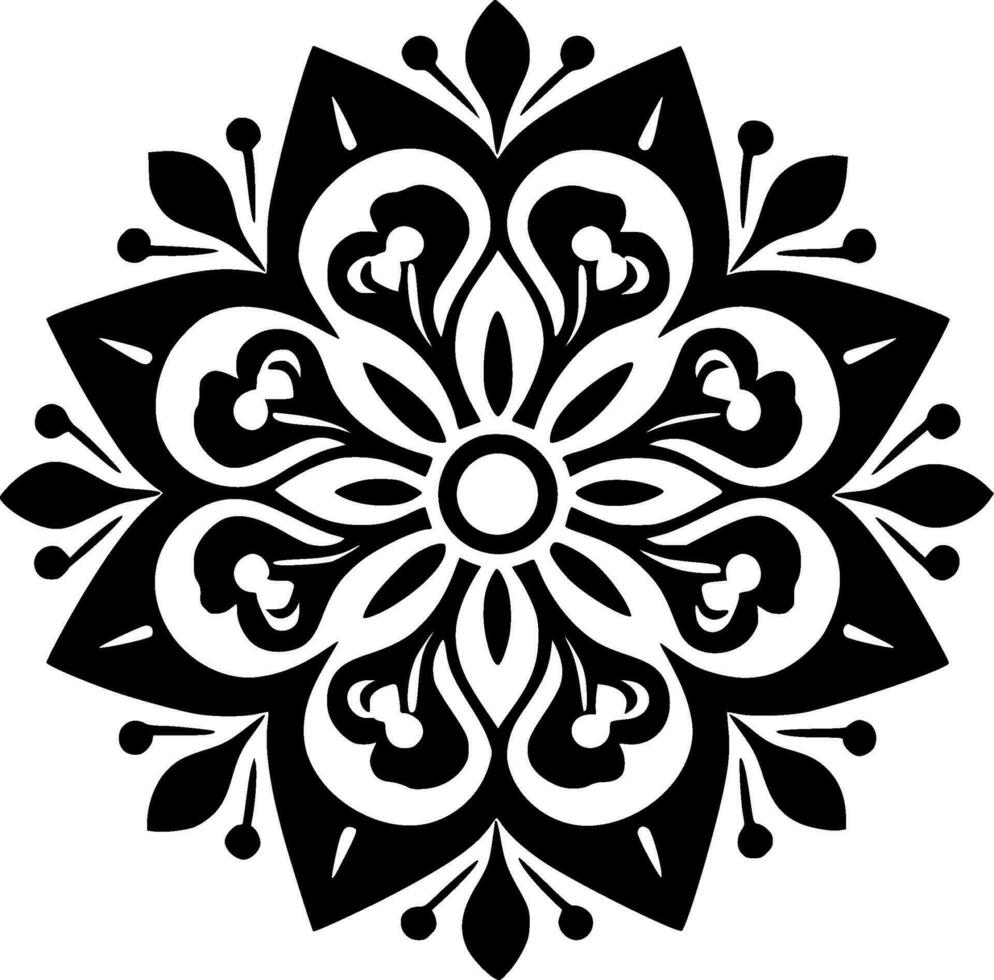 Mandala, Minimalist and Simple Silhouette - Vector illustration