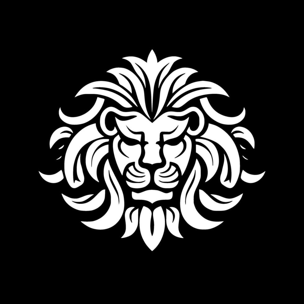 león - minimalista y plano logo - vector ilustración