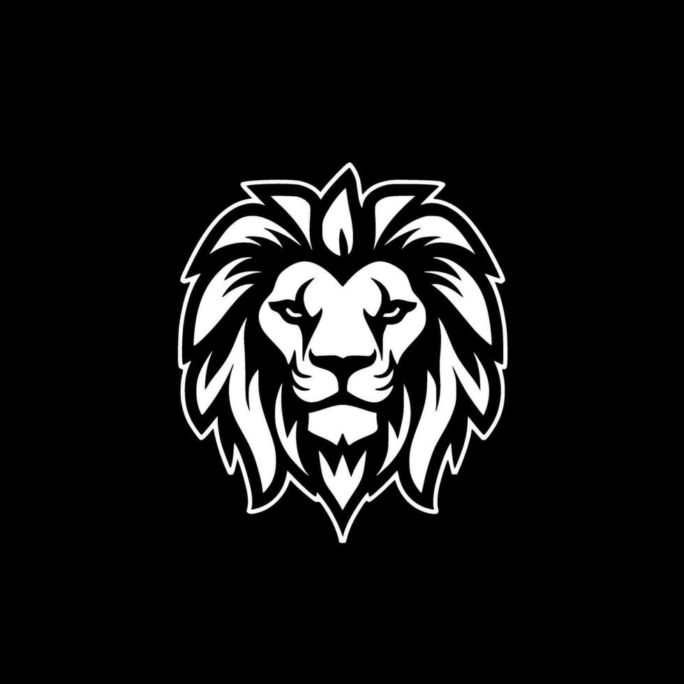 león - minimalista y plano logo - vector ilustración