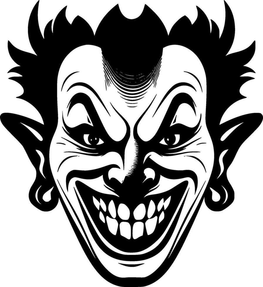 Clown - Minimalist and Flat Logo - Vector illustration