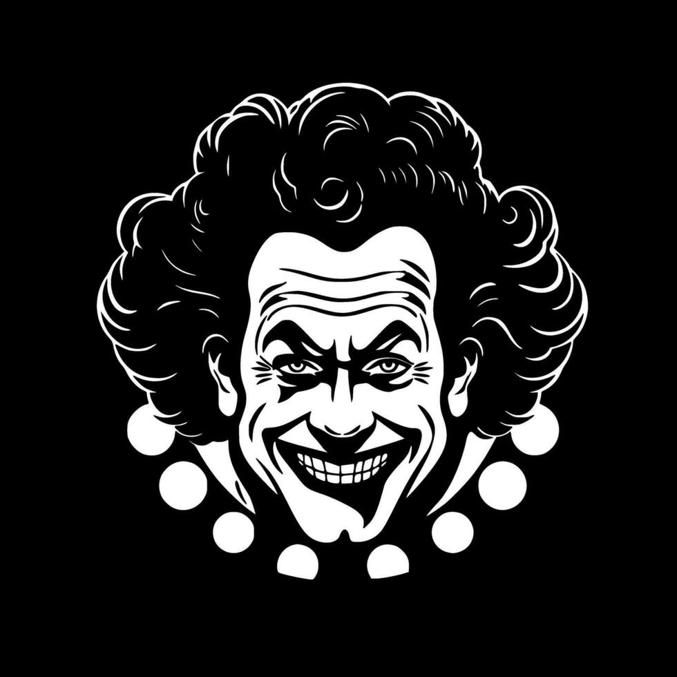 Clown, Minimalist and Simple Silhouette - Vector illustration