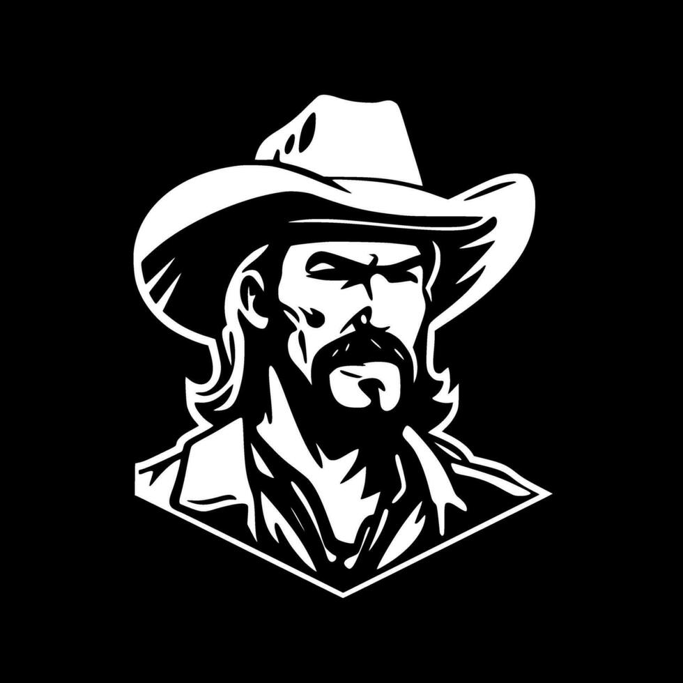 Cowboy, Minimalist and Simple Silhouette - Vector illustration