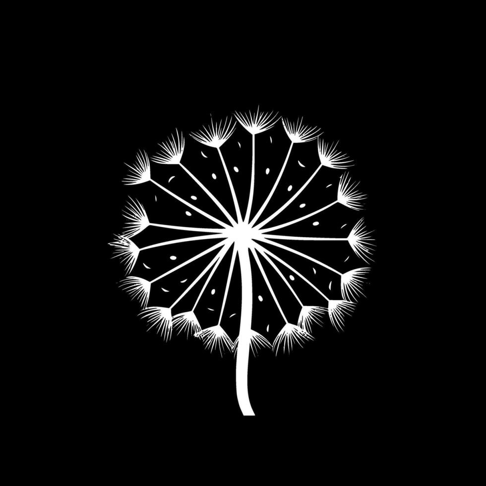 Dandelion - Minimalist and Flat Logo - Vector illustration