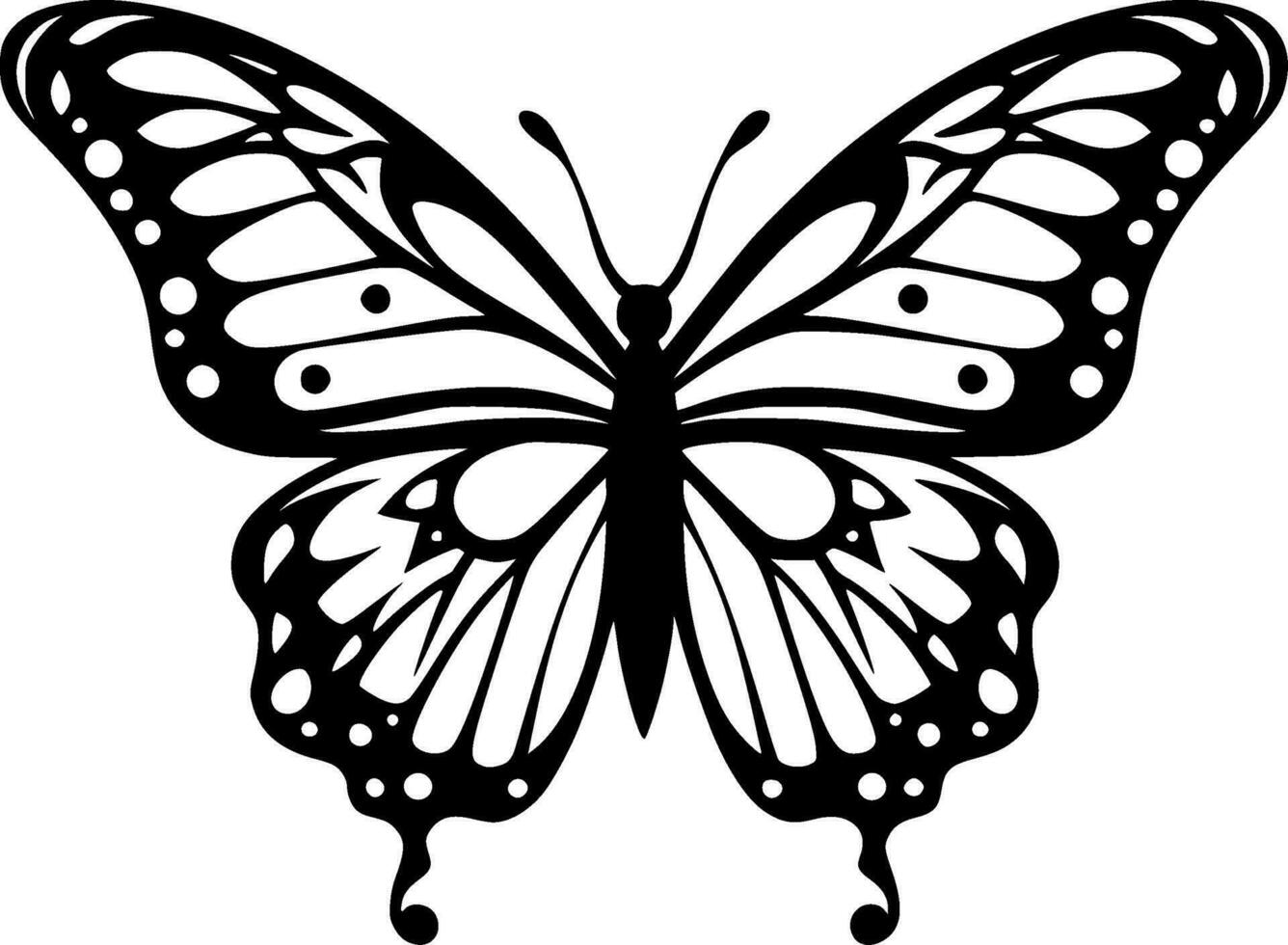 Butterfly, Minimalist and Simple Silhouette - Vector illustration