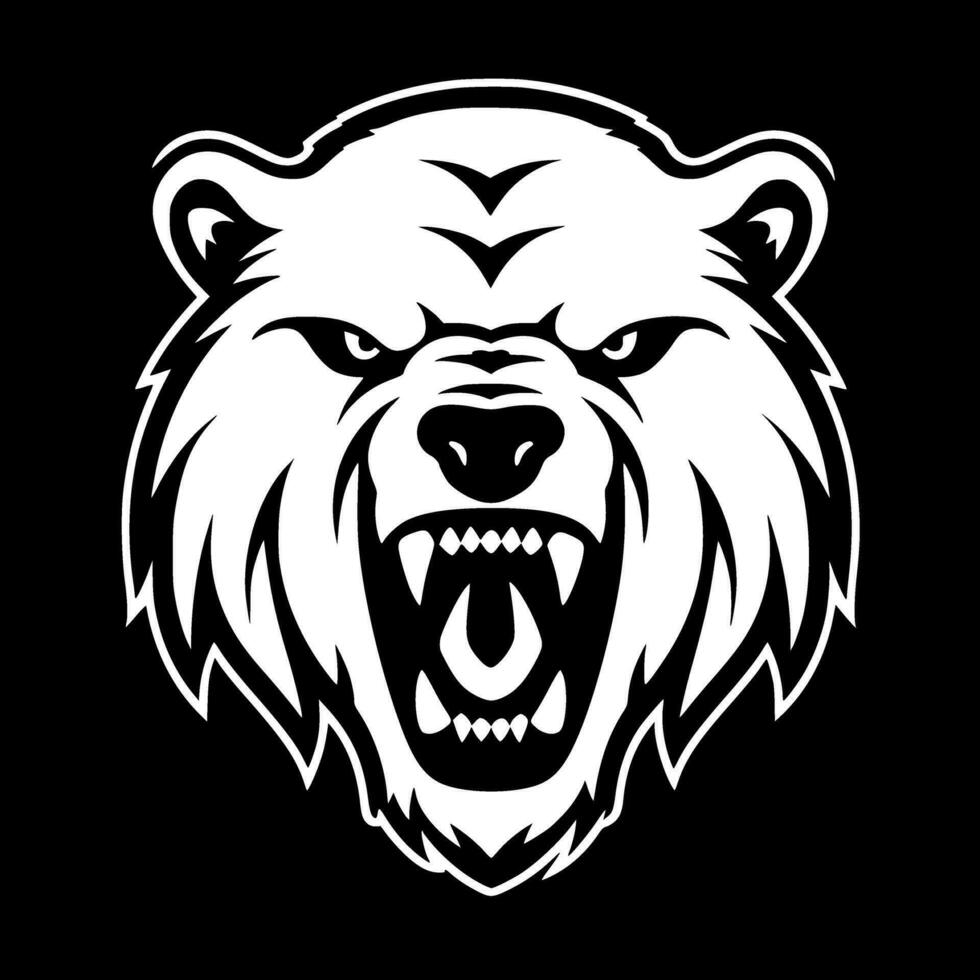 Bear - Black and White Isolated Icon - Vector illustration