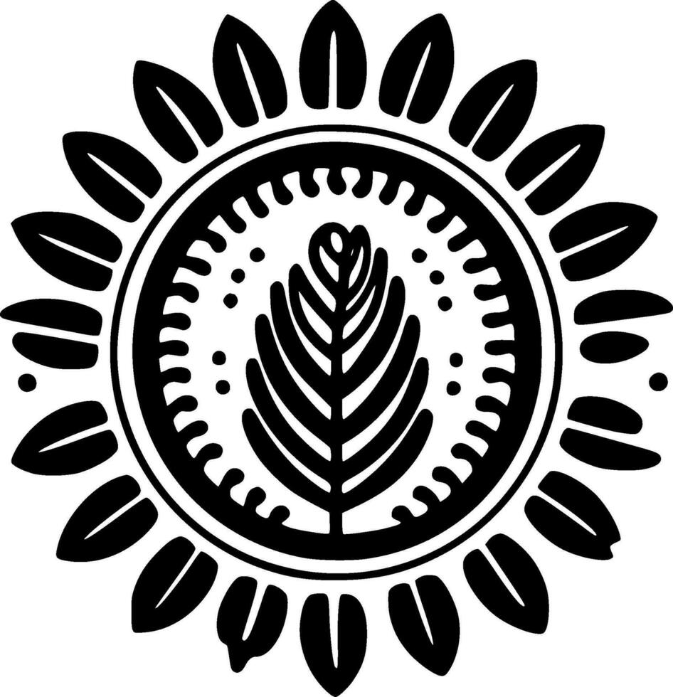 boho - minimalista y plano logo - vector ilustración