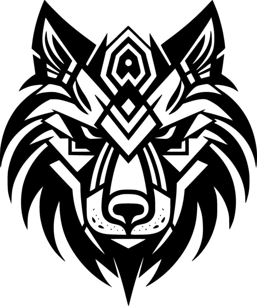 Wolf, Minimalist and Simple Silhouette - Vector illustration