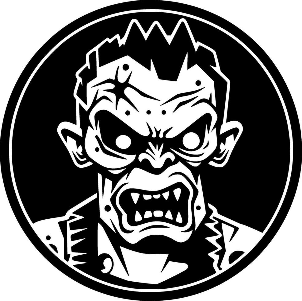 Zombie, Minimalist and Simple Silhouette - Vector illustration