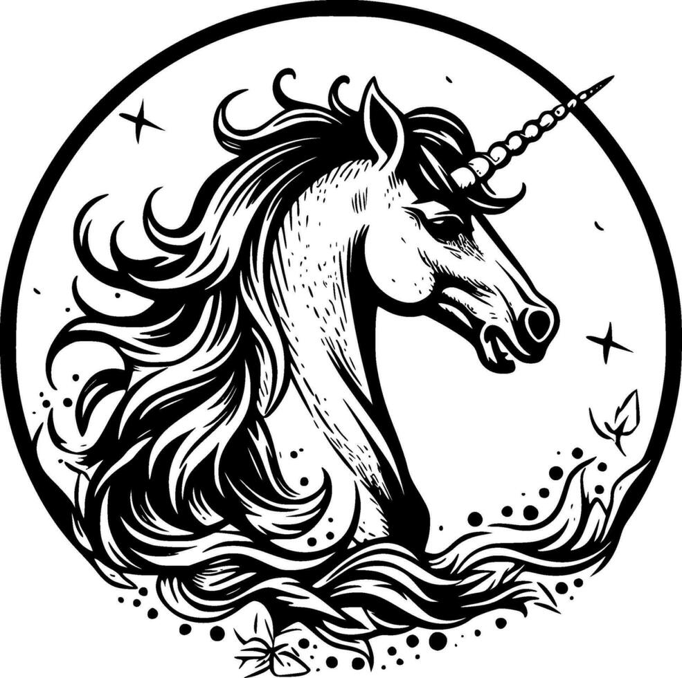 Unicorn - High Quality Vector Logo - Vector illustration ideal for T-shirt graphic