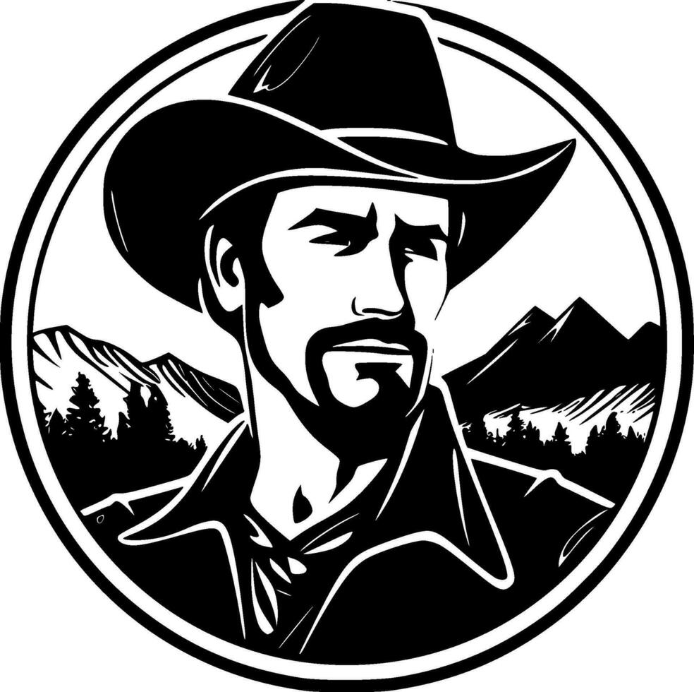 Western, Minimalist and Simple Silhouette - Vector illustration