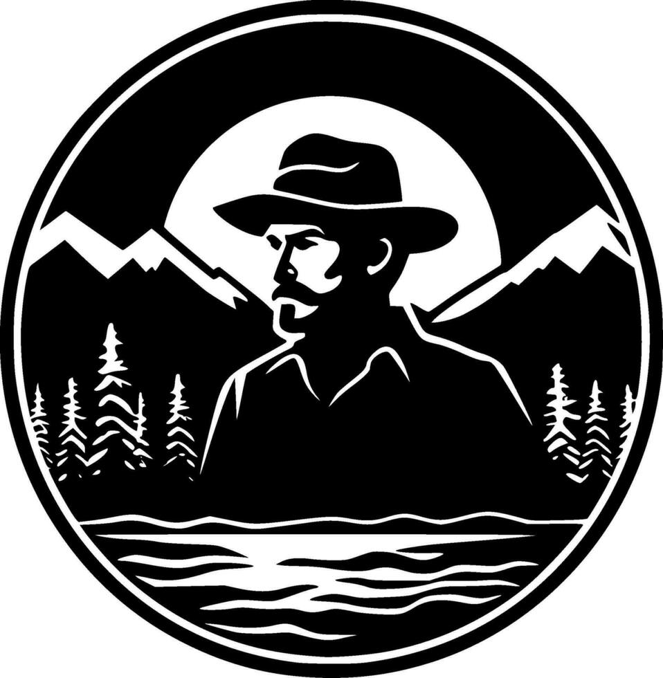Western, Minimalist and Simple Silhouette - Vector illustration