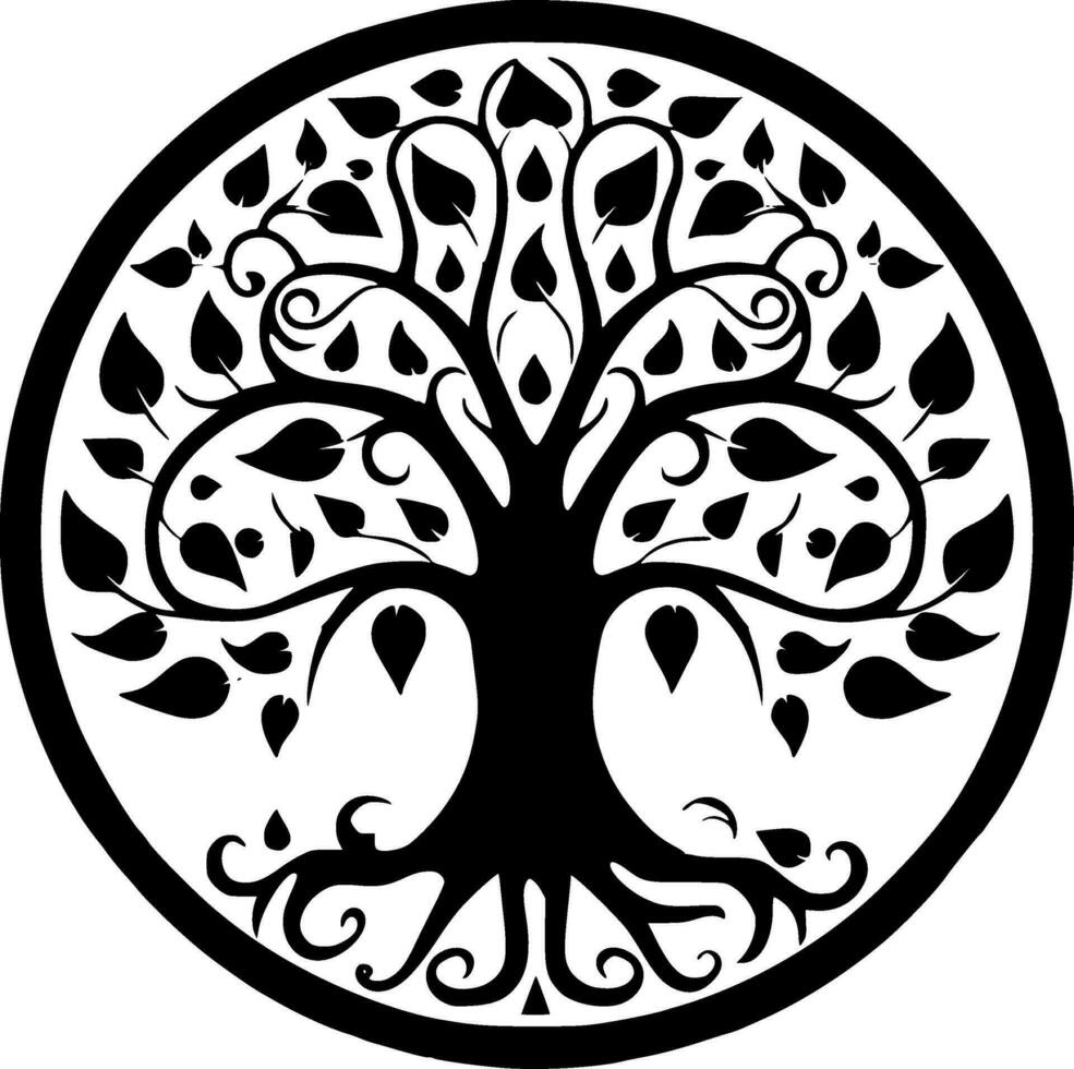 Tree - Minimalist and Flat Logo - Vector illustration