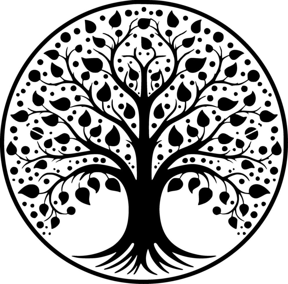 Tree, Minimalist and Simple Silhouette - Vector illustration