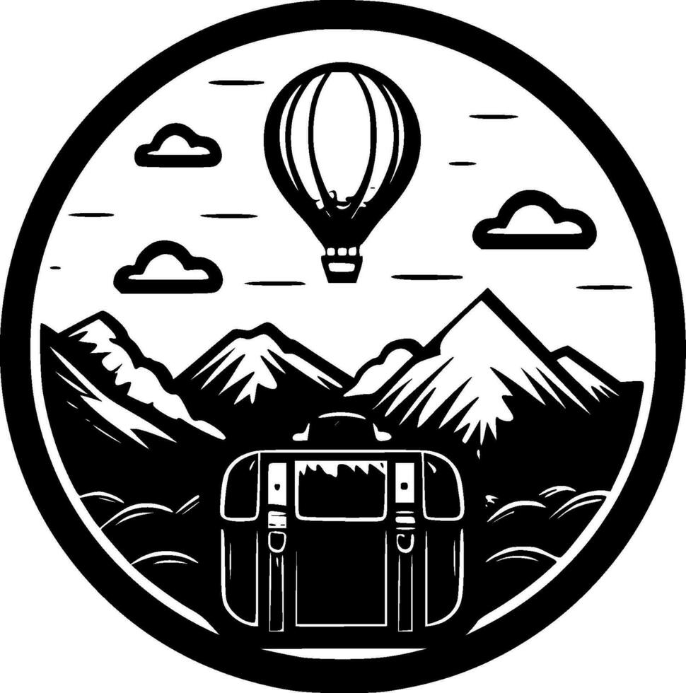 Travel, Minimalist and Simple Silhouette - Vector illustration