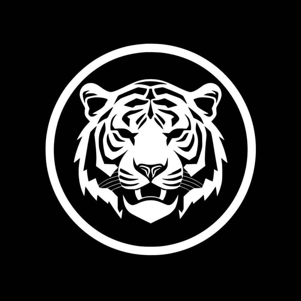 tigre, negro y blanco vector ilustración